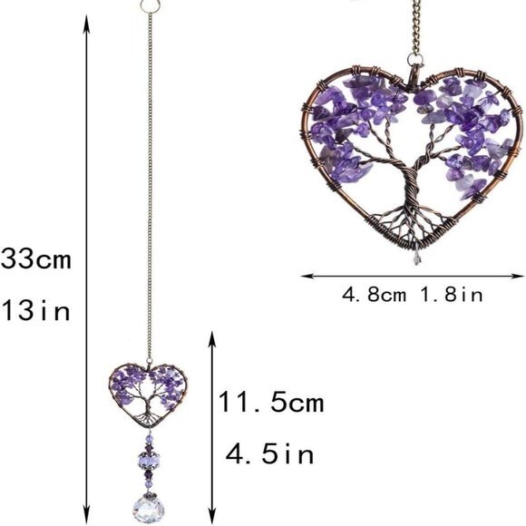Sun Catcher Crystal Tree of Life Rainbow Maker Drops Hang for Window, Home Decor - Picture 6 of 8